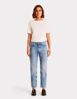 Comfort straight jeans - gebleekt