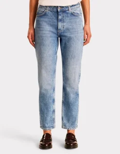 Comfort straight jeans - gebleekt