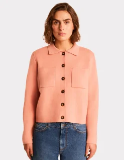 Compact gebreid vest - roze