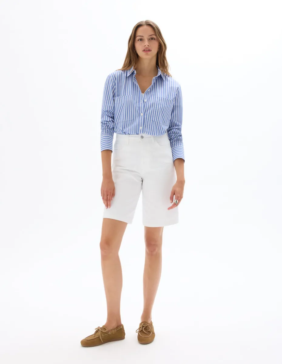 Denim bermuda - wit