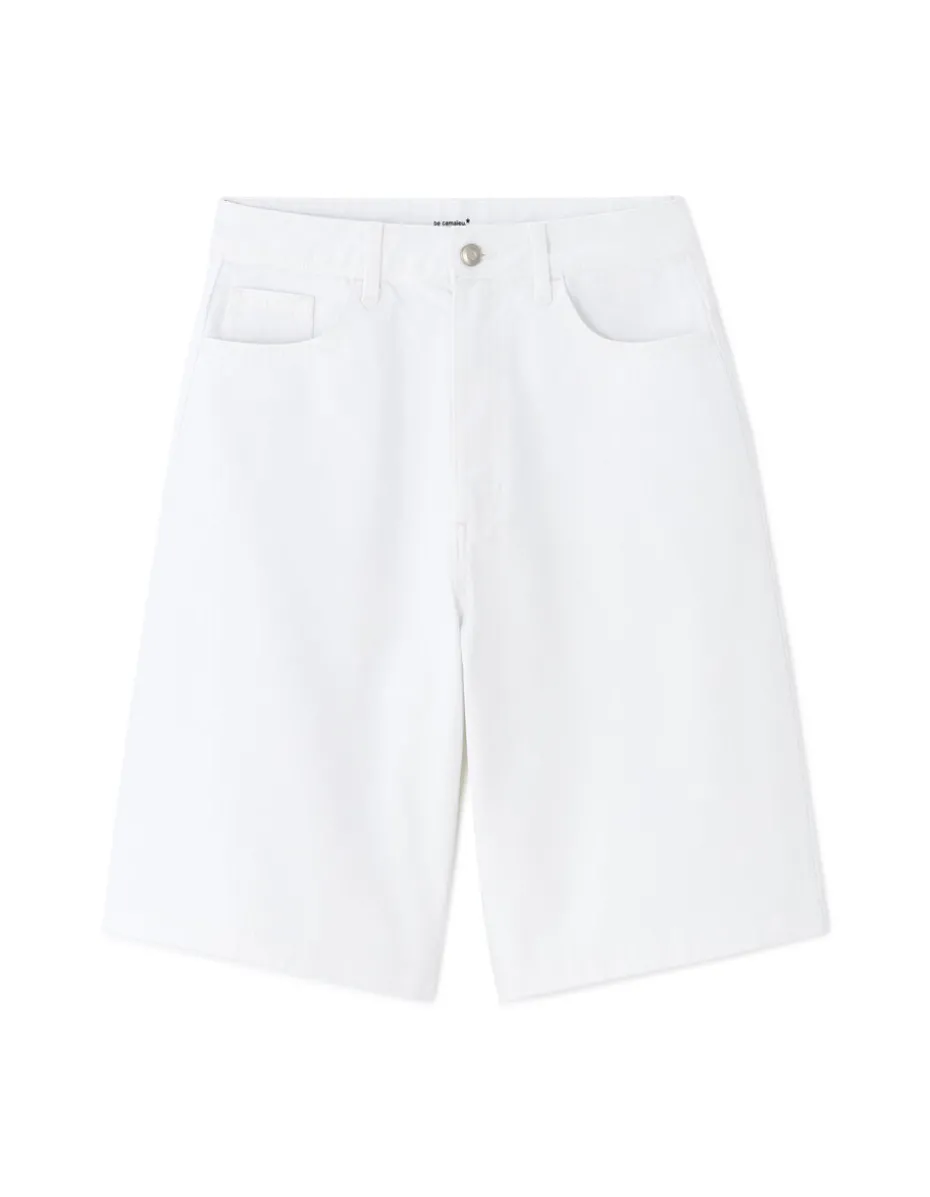 Denim bermuda - wit