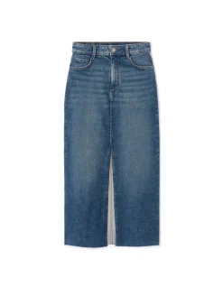 Denim rok met split - denim