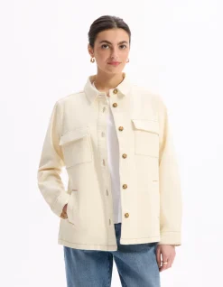 Denim-effectjasje - beige