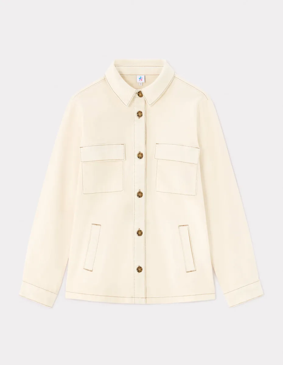 Denim-effectjasje - beige