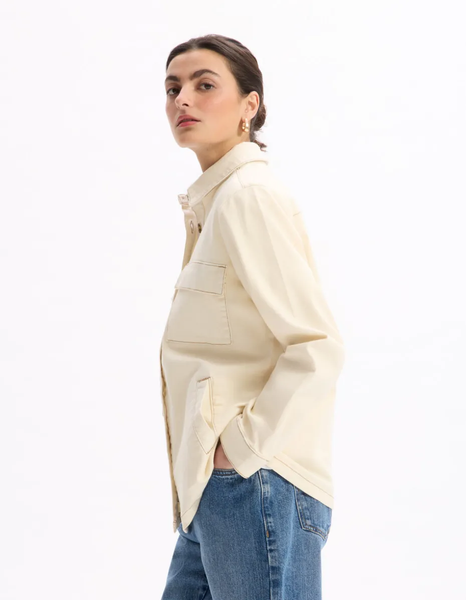Denim-effectjasje - beige