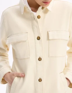 Denim-effectjasje - beige