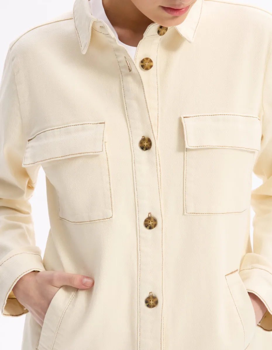 Denim-effectjasje - beige