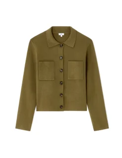 Dichtgebreide vest - groen