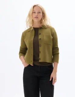Dichtgebreide vest - groen