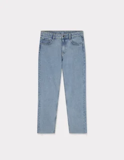 7/8e rechte jeans - gebleekt