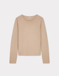 Ecovero soepele viscose trui met ronde hals - stopverf