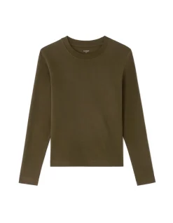 Effen lange mouwen T-shirt - kaki