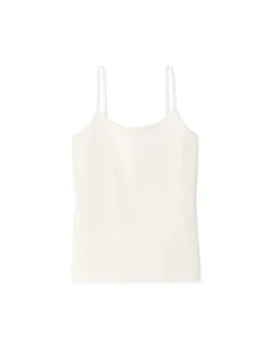 Effen tanktop met dunne bandjes - ecru
