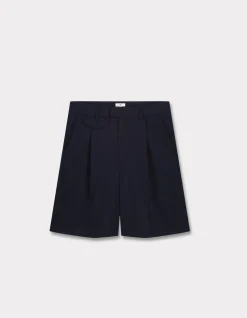 Elegante Bermuda shorts - marineblauw
