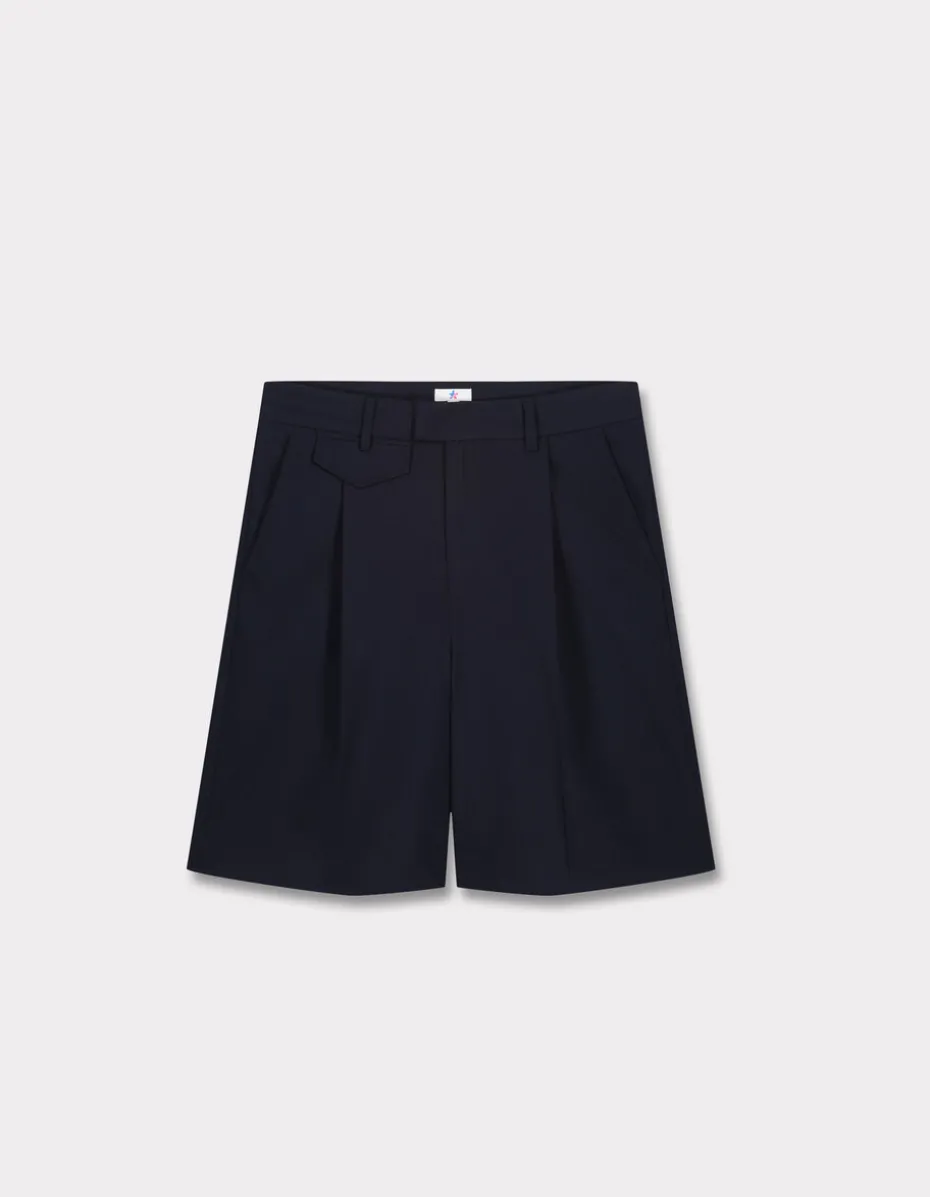 Elegante Bermuda shorts - marineblauw