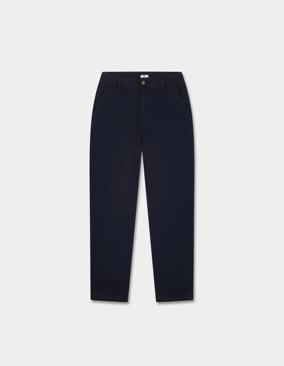 Enkellange chinobroek - marineblauw
