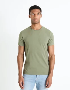 Essentiel - Slim-fit kaki T-shirt