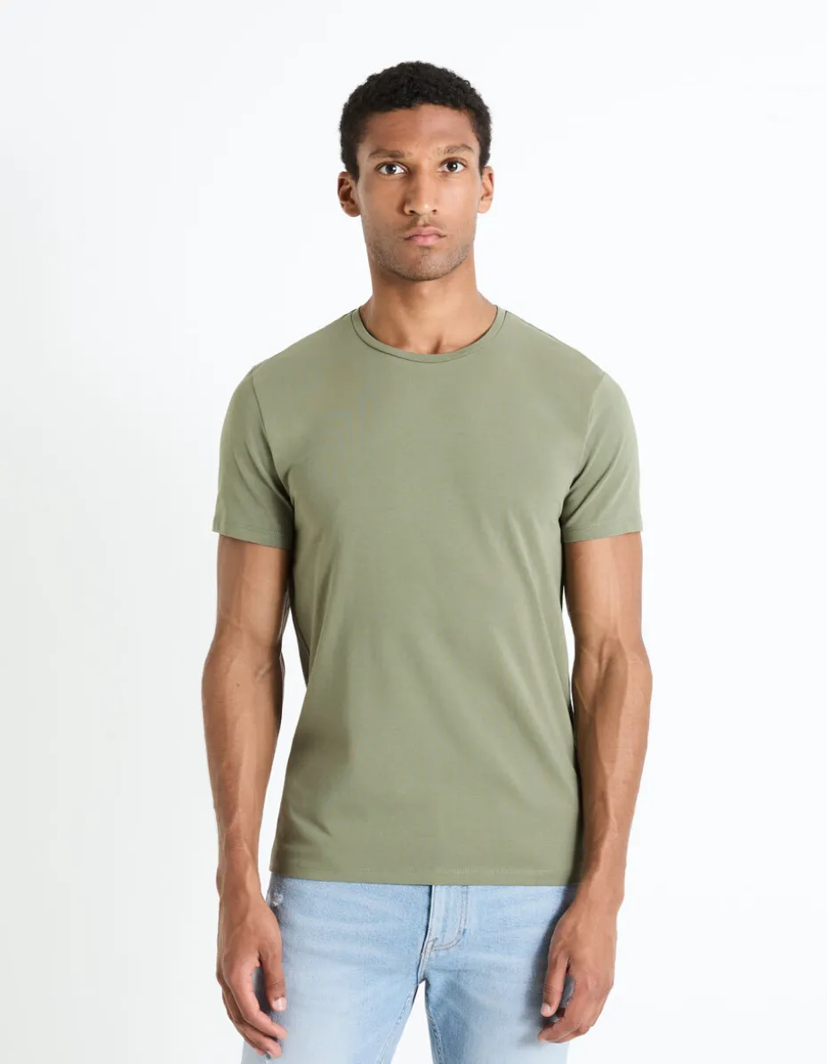 Essentiel - Slim-fit kaki T-shirt