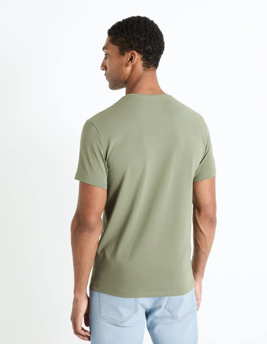 Essentiel - Slim-fit kaki T-shirt