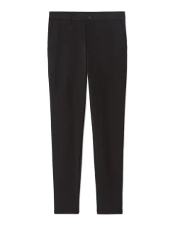 Gebreide straight fit chinobroek - zwart