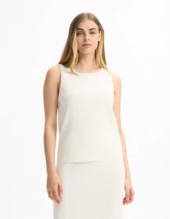 Gebreide tanktop - wit