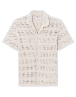 Gehaakte blouse regular fit - beige