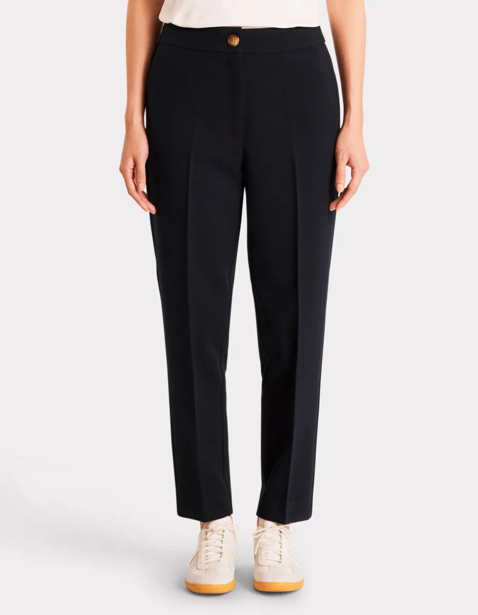 Getailleerde broek met normale taille - marineblauw
