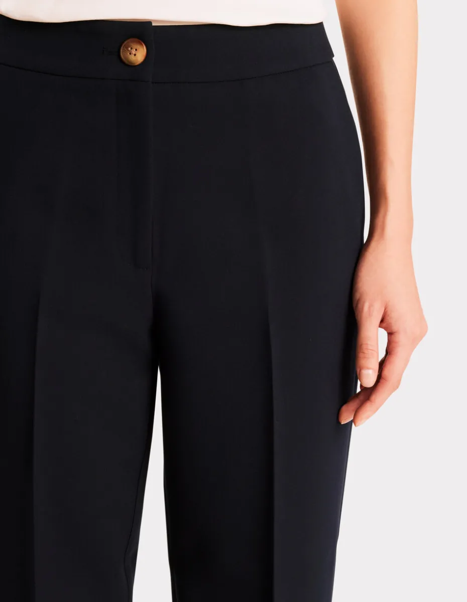 Getailleerde broek met normale taille - marineblauw