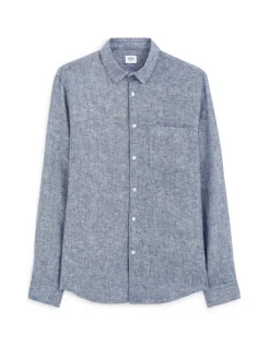Hemd regular fit 100% linnen - chambray