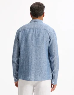 Hemd regular fit 100% linnen - chambray