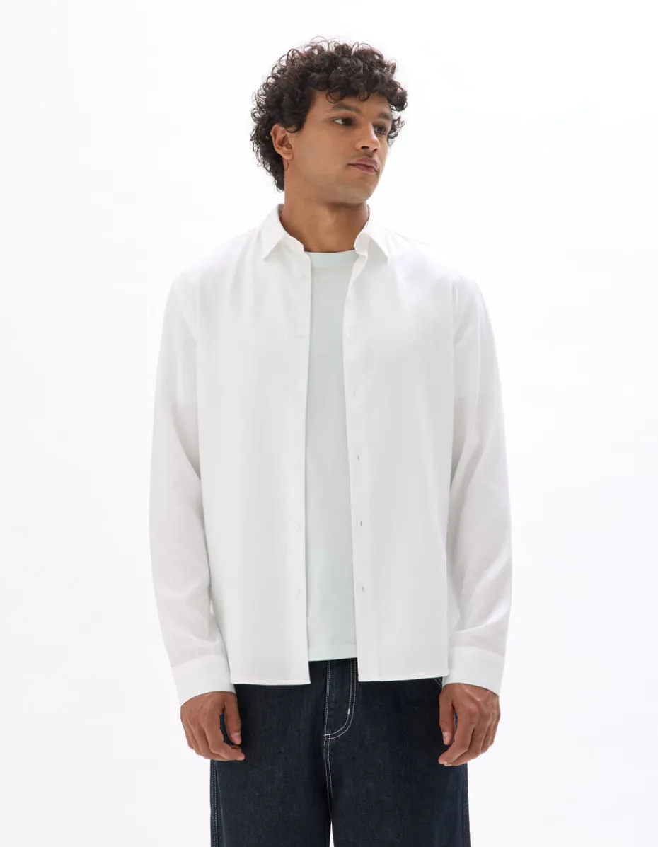 Hemd regular fit 100% TENCEL™ Lyocell - wit