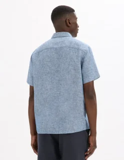 Herenhemd regular fit 100% linnen - chambray
