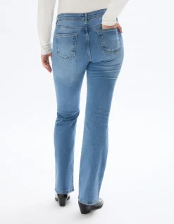 High waist bootcut jeans - gewassen blauw