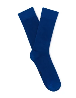 Hoge sportsokken van stretchkatoen - blauw
