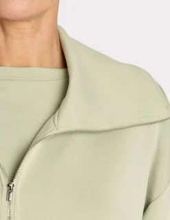 HOME joggingjack met rits - groen