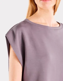 HOME Mouwloos los T-shirt - Paars