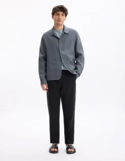 Jas col chemise - antraciet