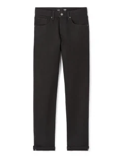 Jean recht 100% katoen stretch C15 - zwart
