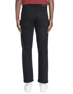 Jean recht 100% katoen stretch C15 - zwart