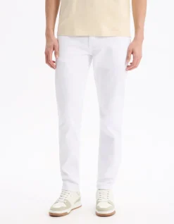 Jean slim 100% katoen stretch c25 - wit