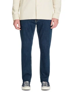Jean straight 100% katoen stretch c15 3 lengtes - denim