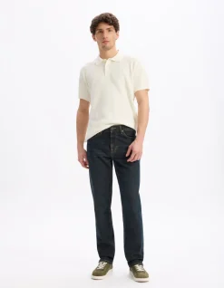 Jean straight 100% katoen stretch C15 - blauw