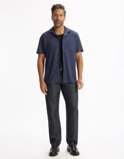 Jean straight katoen gemengd C15 - blauw