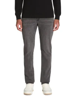 Jean straight katoen stretch C15 - grijs
