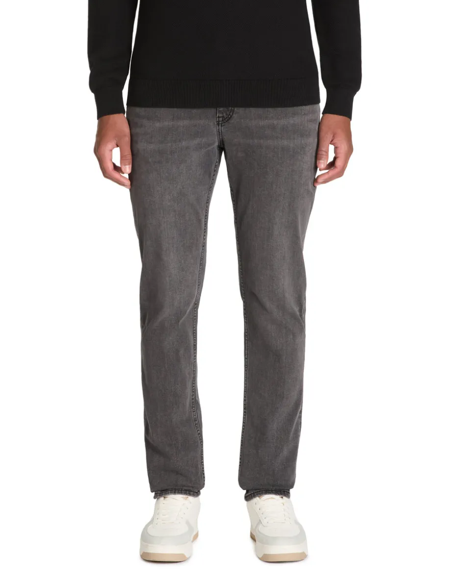 Jean straight katoen stretch C15 - grijs