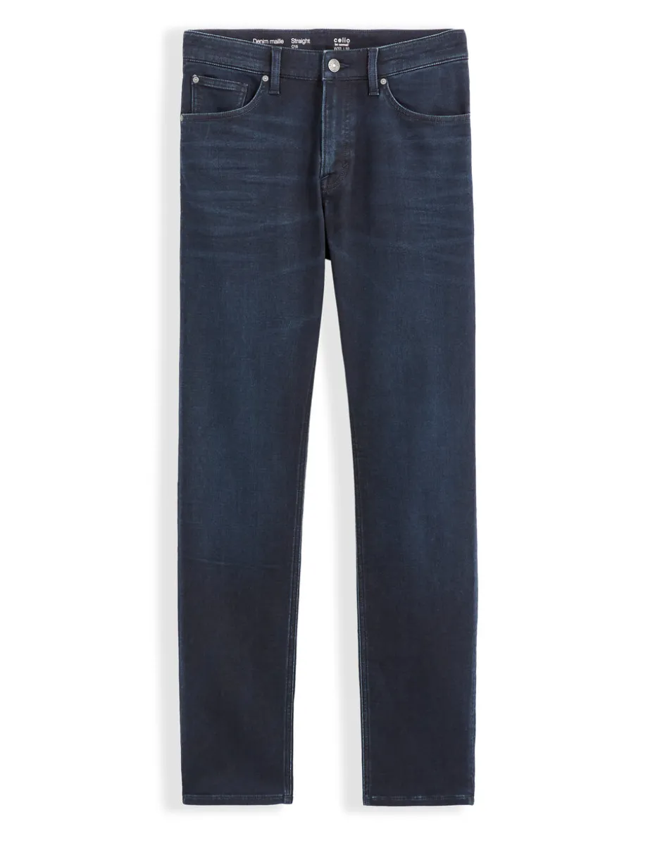 Jean straight stretch C15 3 lengtes - marine