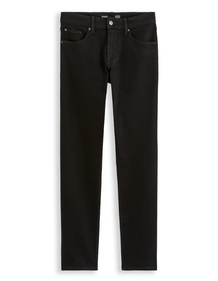 Jean straight stretch C15 3 lengtes - zwart