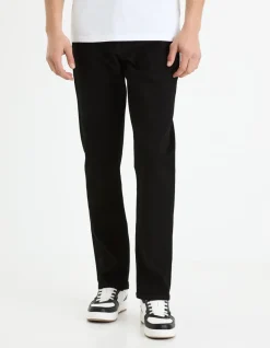 Jean straight stretch C15 3 lengtes - zwart