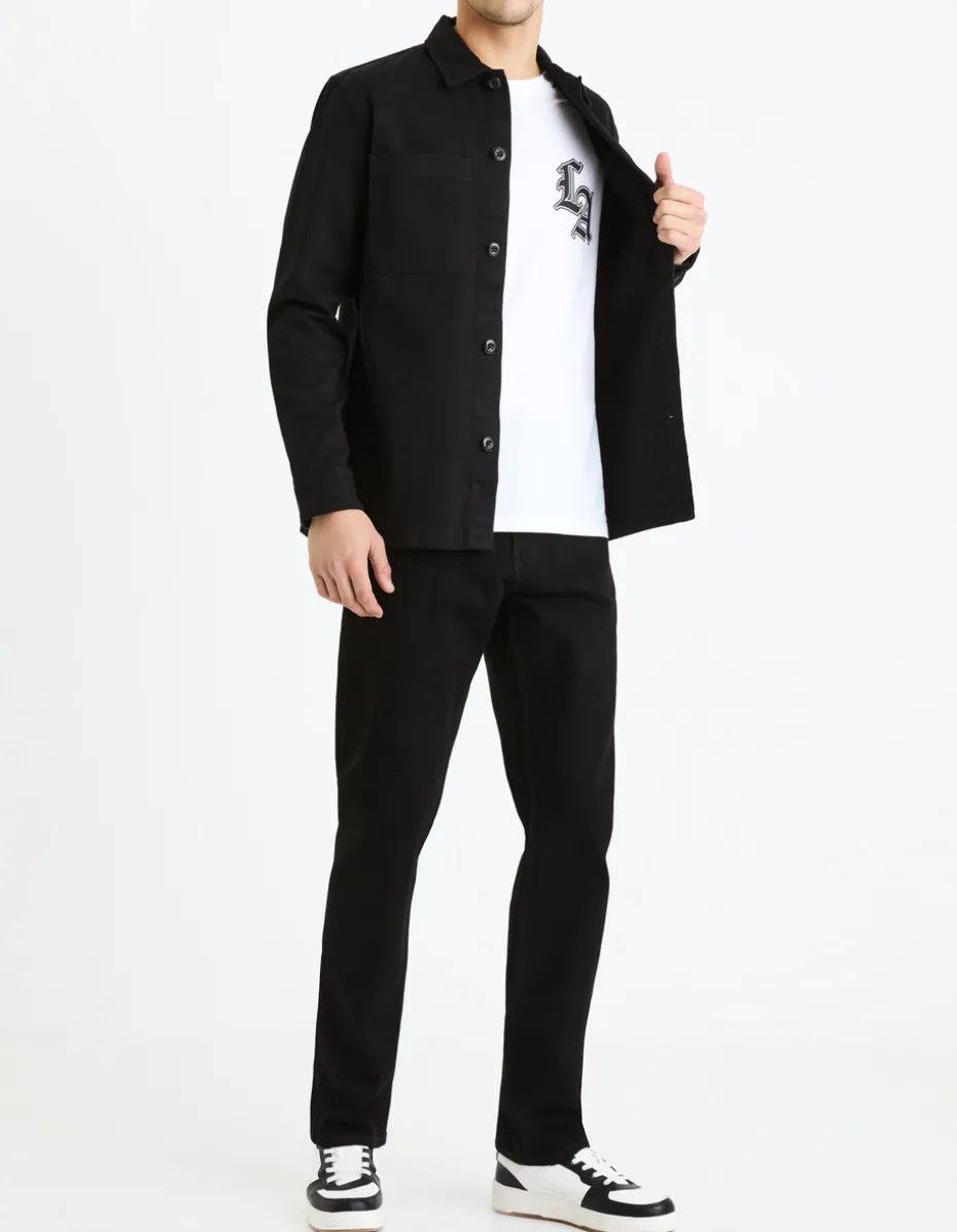 Jean straight stretch C15 3 lengtes - zwart