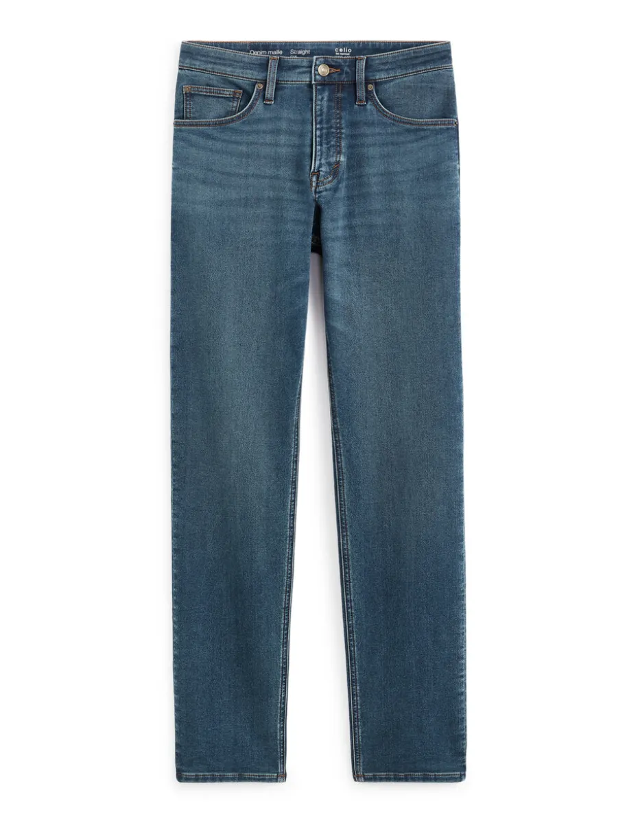 Jean straight stretch C15 3 lengtes - blauw